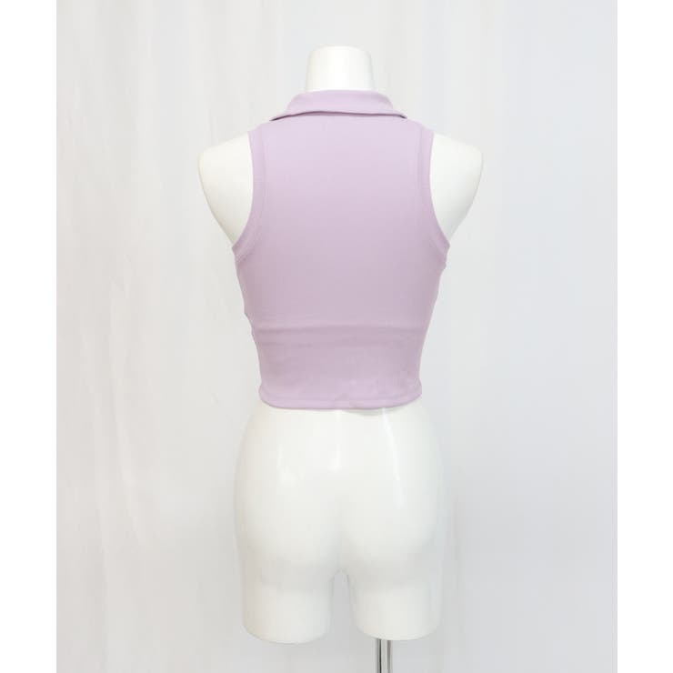 ノースリーブ ポロシャツ トップス カップ付き リブ | OSYAREVO | 詳細画像33 