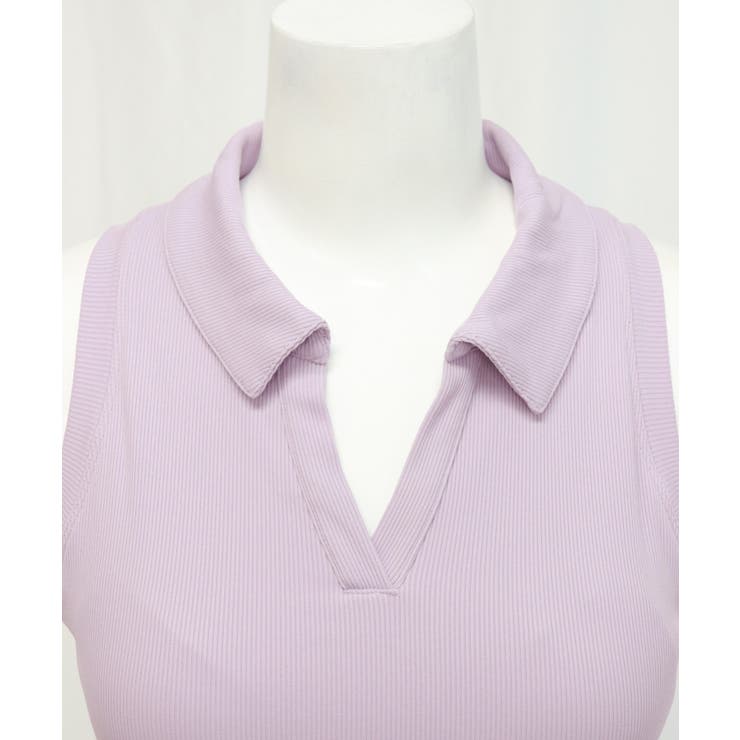 ノースリーブ ポロシャツ トップス カップ付き リブ | OSYAREVO | 詳細画像34 