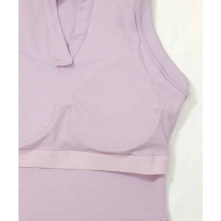 ノースリーブ ポロシャツ トップス カップ付き リブ | OSYAREVO | 詳細画像36 