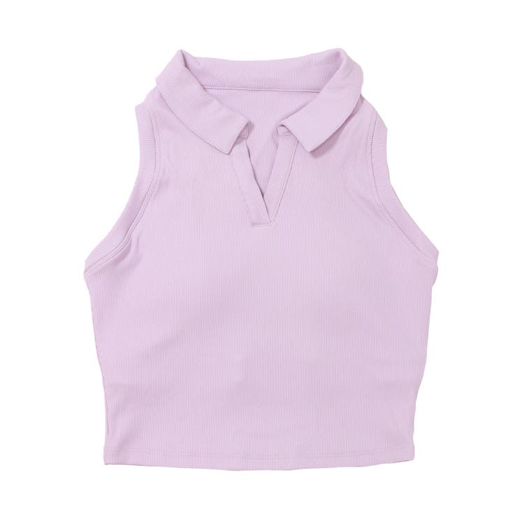 ノースリーブ ポロシャツ トップス カップ付き リブ | OSYAREVO | 詳細画像29 