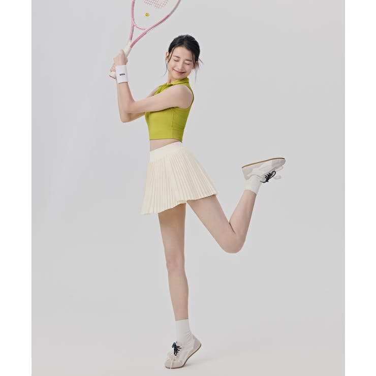 ノースリーブ ポロシャツ トップス カップ付き リブ | OSYAREVO | 詳細画像14 