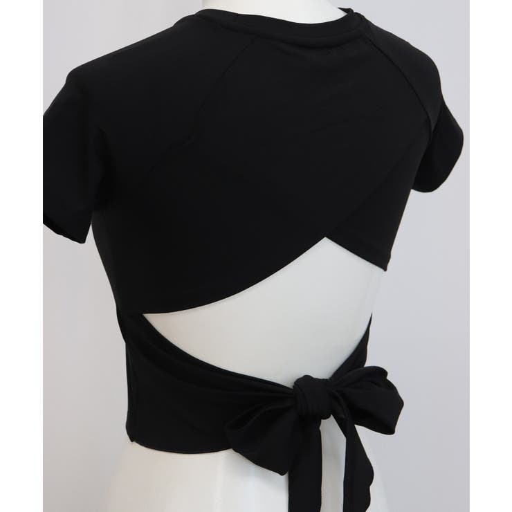 ヨガウェア トップス カップ付き バックリボン 半袖 | OSYAREVO | 詳細画像28 