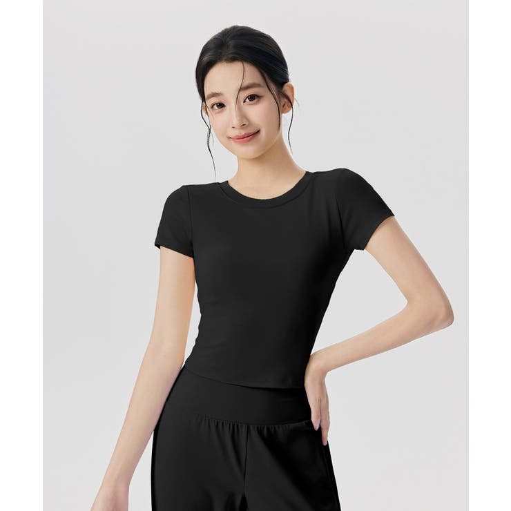 ヨガウェア トップス カップ付き バックオープン 半袖 | OSYAREVO | 詳細画像2 