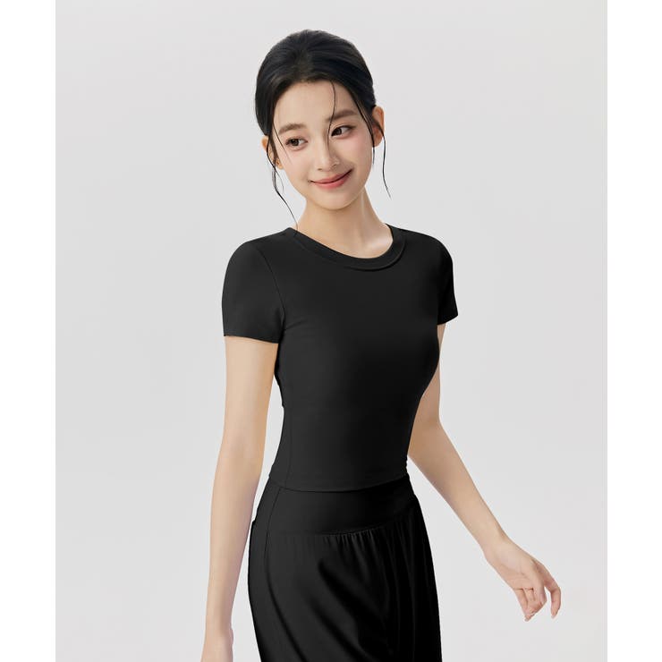 ヨガウェア トップス カップ付き バックオープン 半袖 | OSYAREVO | 詳細画像3 