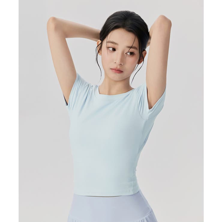 ヨガウェア トップス カップ付き バックオープン 半袖 | OSYAREVO | 詳細画像6 