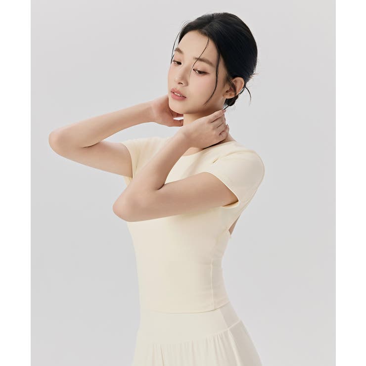 ヨガウェア トップス カップ付き バックオープン 半袖 | OSYAREVO | 詳細画像11 