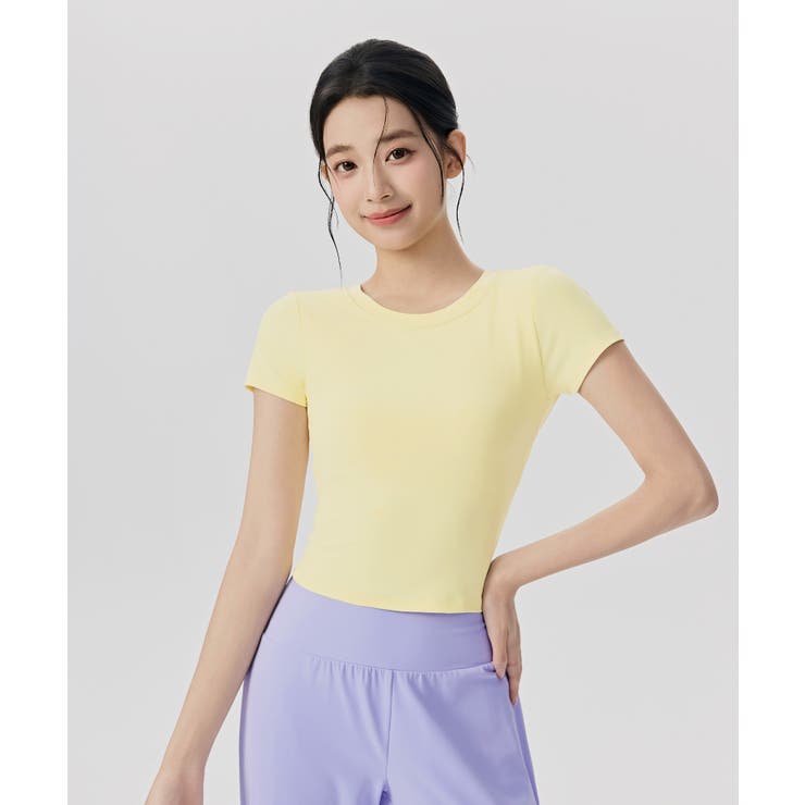 ヨガウェア トップス カップ付き バックオープン 半袖 | OSYAREVO | 詳細画像14 