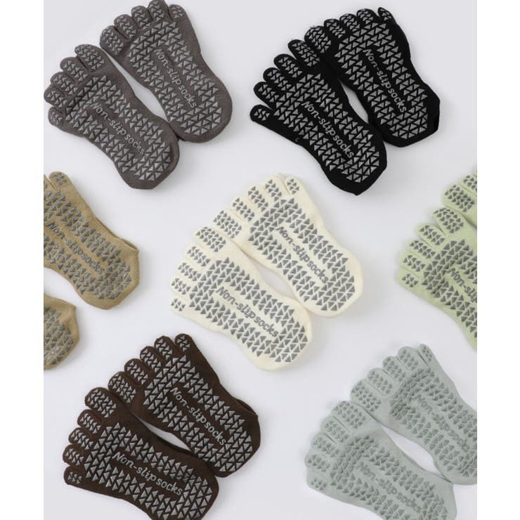 オフホワイト | ヨガ ソックス 靴下 5本指 ピラティス	 | OSYAREVO