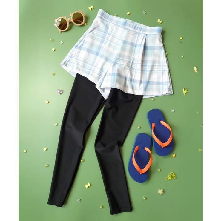 ブルーチェック | キッズ インナー 一体型 | OSYAREVO