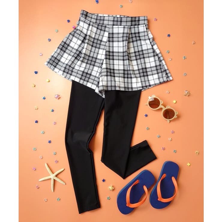 ホワイトチェック | キッズ インナー 一体型 | OSYAREVO