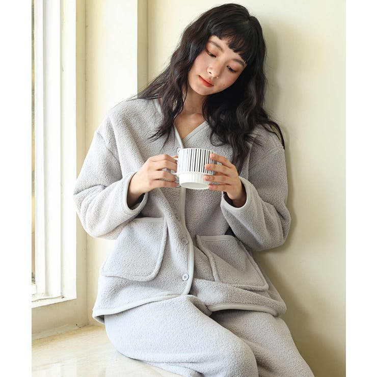 ボア カーディガン ルームウェア セットアップ | OSYAREVO | 詳細画像11 