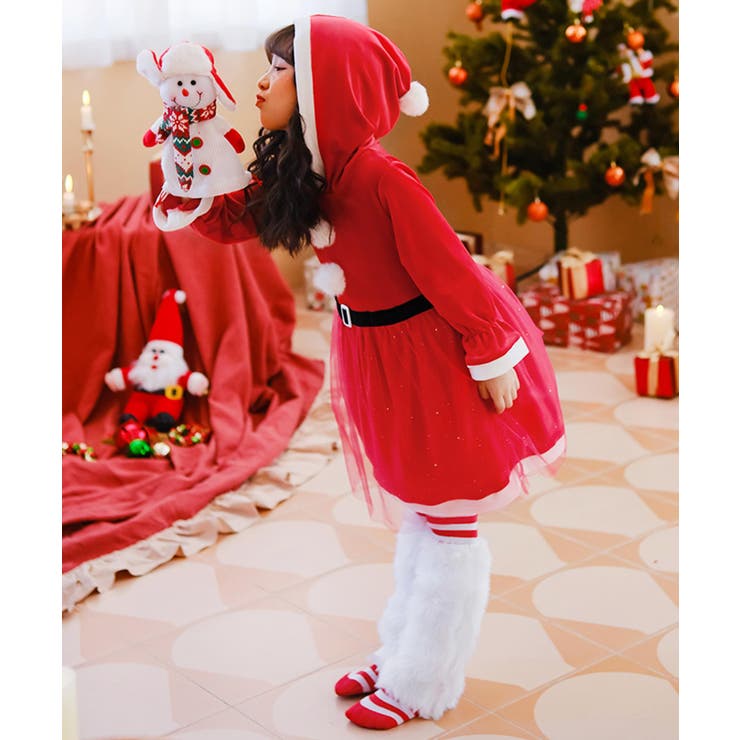キッズ コスプレ クリスマスサンタ チュールワンピース | OSYAREVO | 詳細画像8 