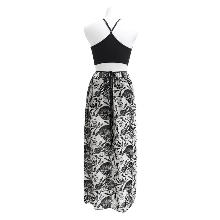 スカート付き ラウンドストラップ ハイネック[品番：OSRW0004723