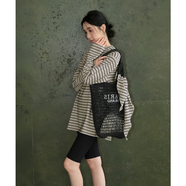 アイボリーダブルボーダー | 【紫外線カット率99％以上】水着 レディース 体型カバー | OSYAREVO