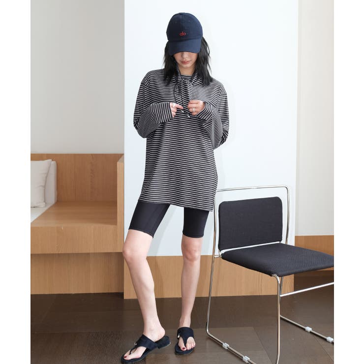 モノクロヘアラインボーダー | 【紫外線カット率99％以上】水着 レディース 体型カバー | OSYAREVO