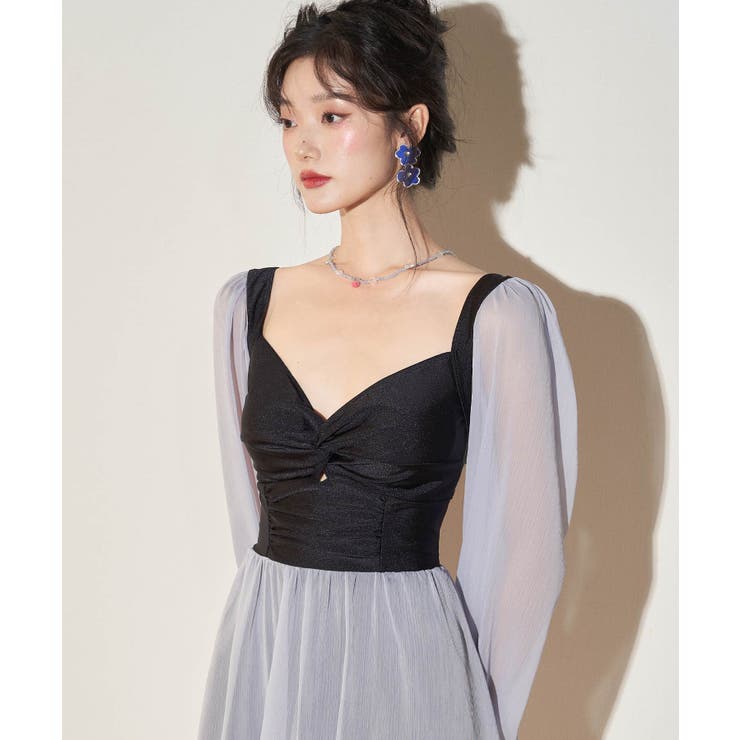 フロントクロス シフォン ワンピース 水着 | OSYAREVO | 詳細画像7 