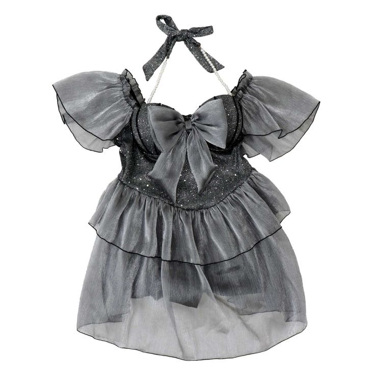 ラメ混 フリル リボン ワンピース 水着 | OSYAREVO | 詳細画像20 