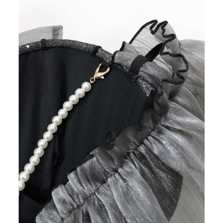 ラメ混 フリル リボン ワンピース 水着 | OSYAREVO | 詳細画像24 