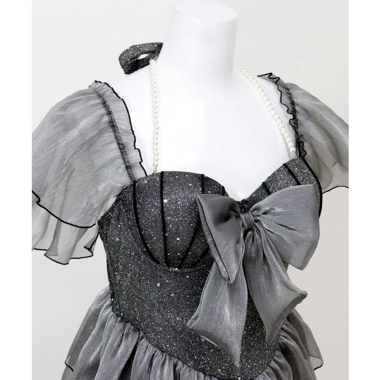 ラメ混 フリル リボン ワンピース 水着 | OSYAREVO | 詳細画像12 