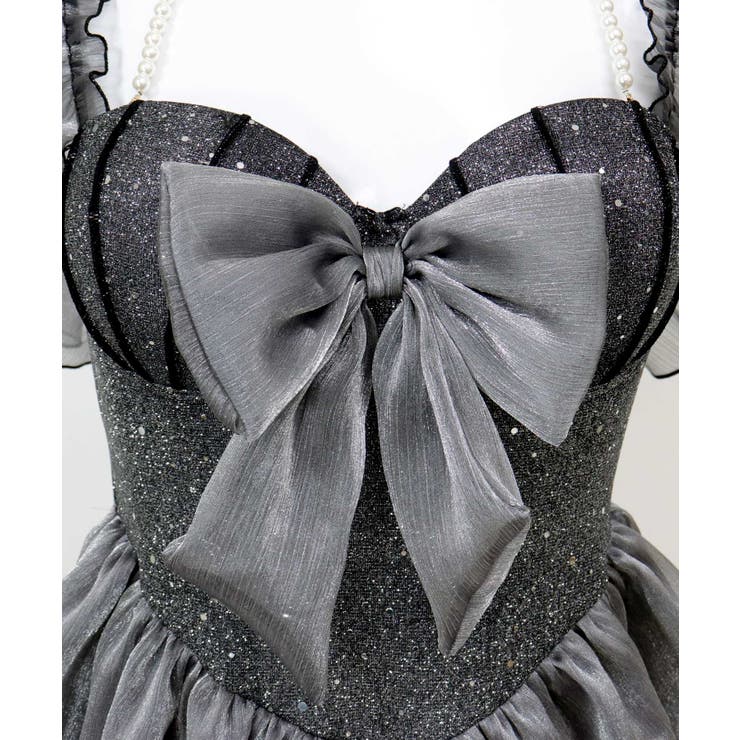 ラメ混 フリル リボン ワンピース 水着 | OSYAREVO | 詳細画像15 