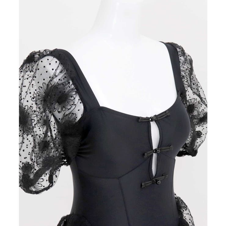 チュール フラワー バックシャン ワンピース 水着 | OSYAREVO | 詳細画像16 