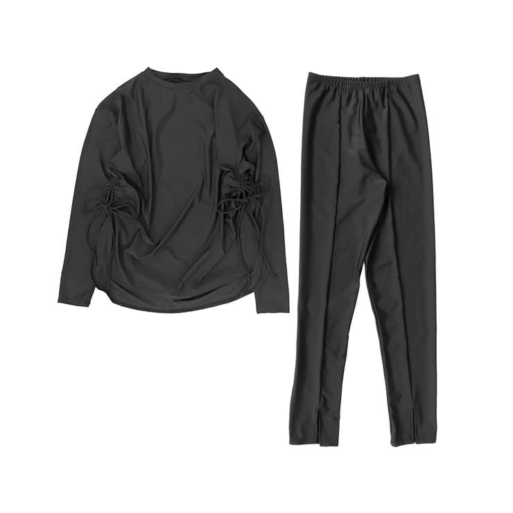 【紫外線カット率99％以上】体型カバー サイドギャザー ラッシュガード | OSYAREVO | 詳細画像42 