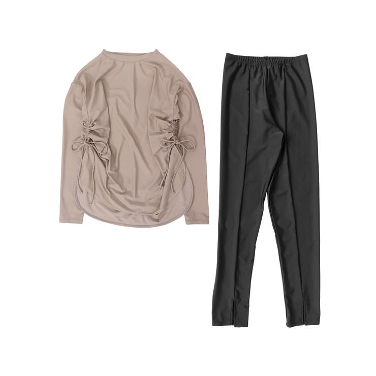 【紫外線カット率99％以上】体型カバー サイドギャザー ラッシュガード | OSYAREVO | 詳細画像50 