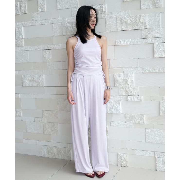 サイドギャザービキニ ロングパンツ 付き 水着 セットアップ レディース | OSYAREVO | 詳細画像61 
