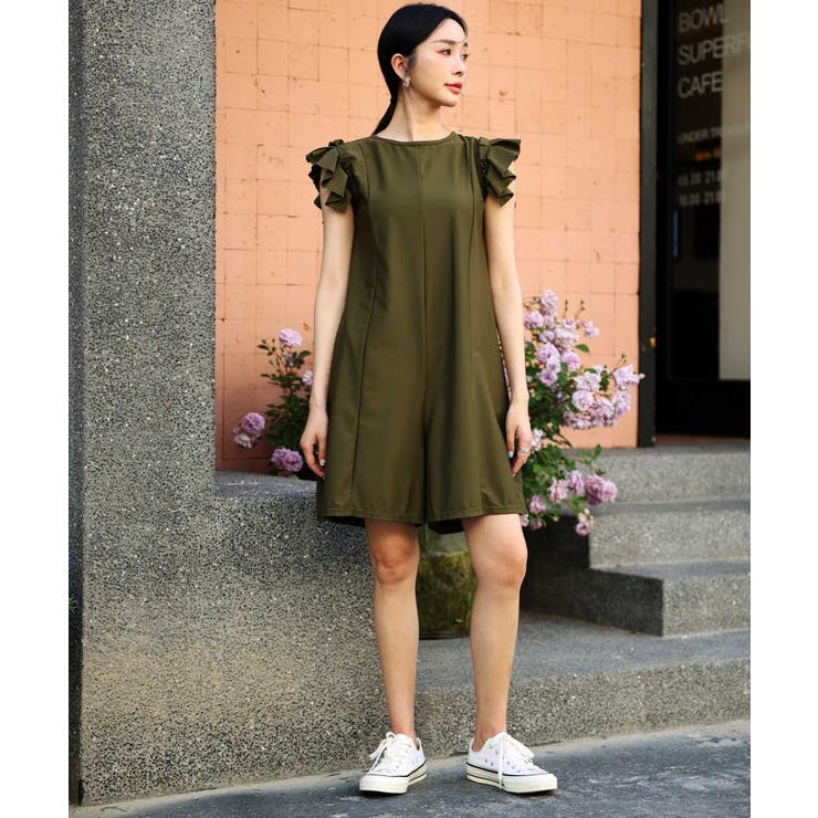 フリル ロンパース付き セットアップ ビキニ 水着 レディース | OSYAREVO | 詳細画像25 