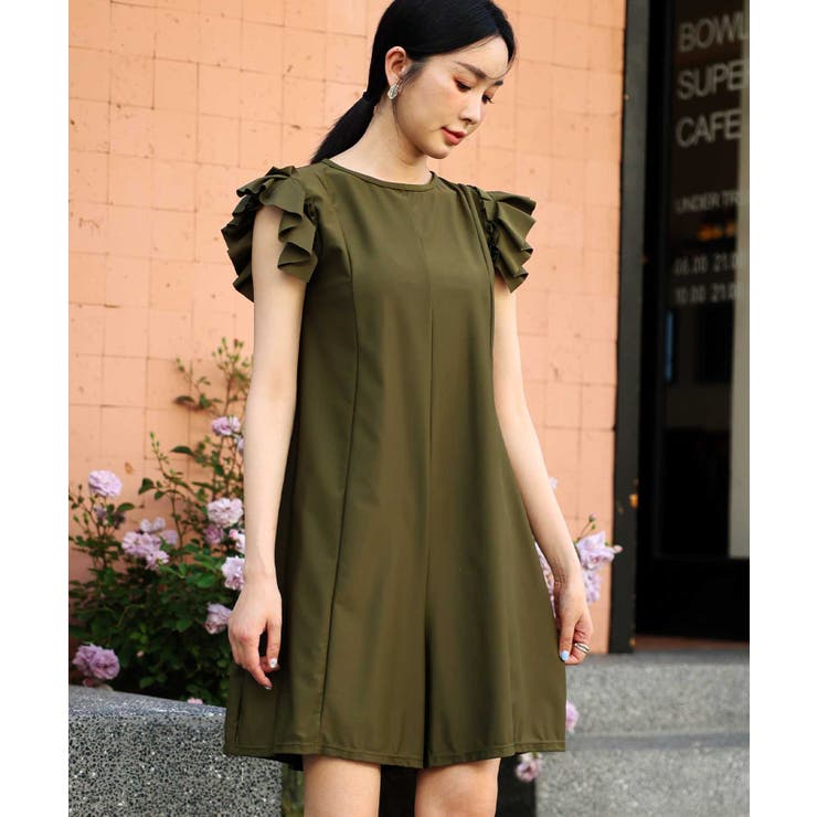 フリル ロンパース付き セットアップ ビキニ 水着 レディース | OSYAREVO | 詳細画像26 