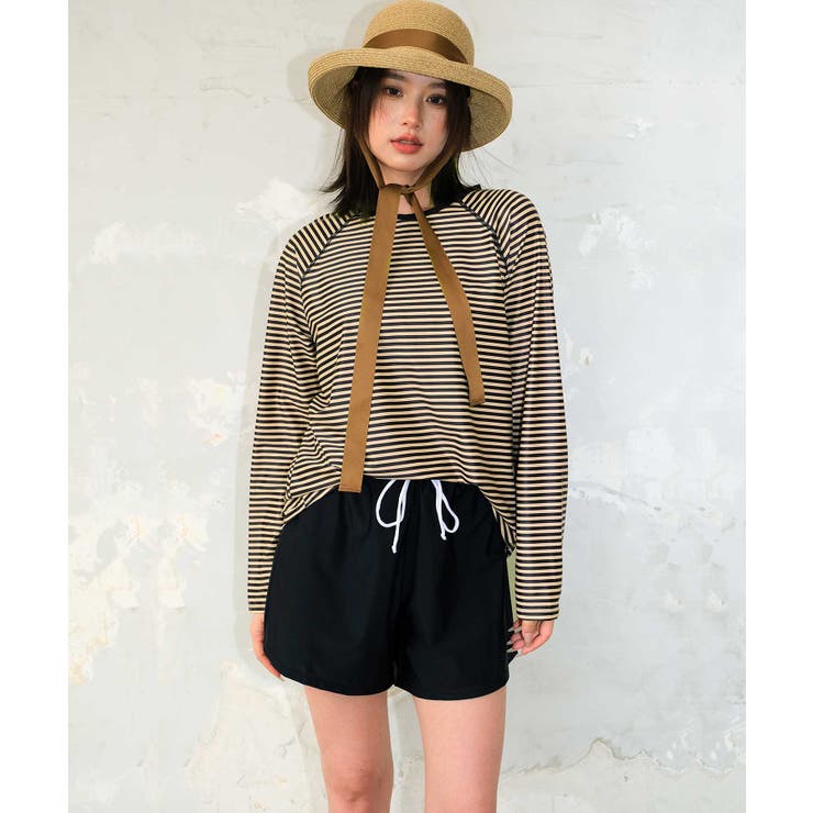 ブラウン | ラッシュガード 付き キャミソール | OSYAREVO