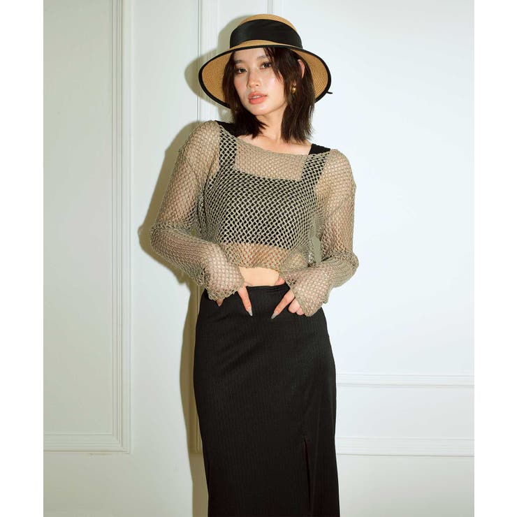 メッシュトップス×スカート 付き スイムウェア 水着 レディース | OSYAREVO | 詳細画像23 