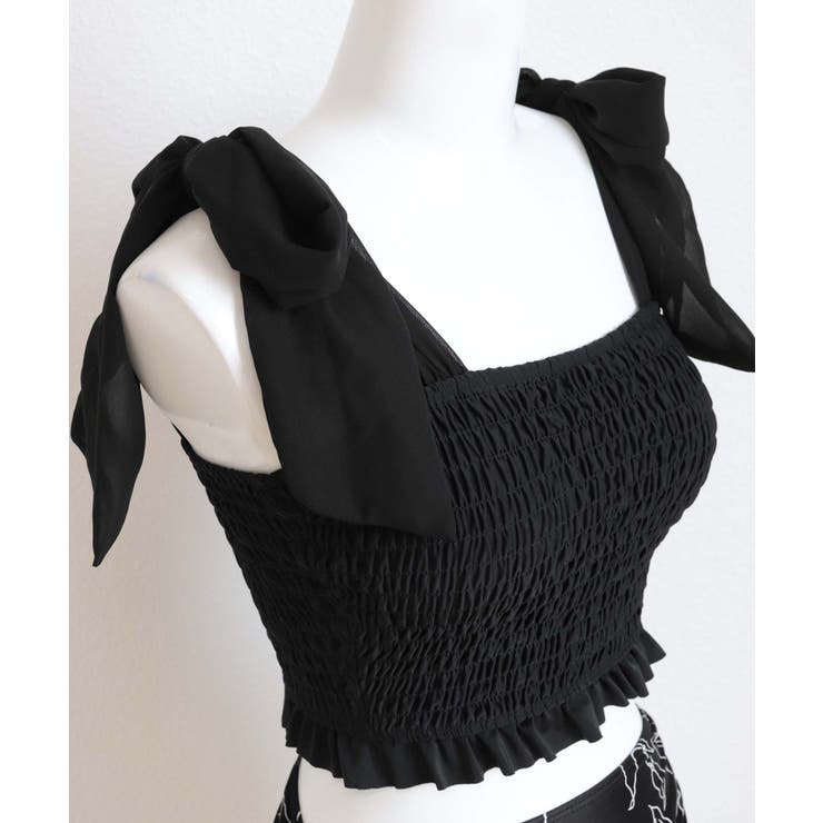 シフォンリボン シャーリングビキニ セット水着 レディース | OSYAREVO | 詳細画像34 