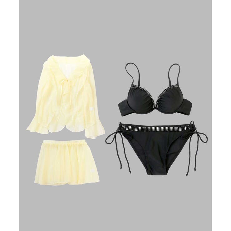 シアー×フリル ビジュー ビキニ 水着 レディース | OSYAREVO | 詳細画像27 