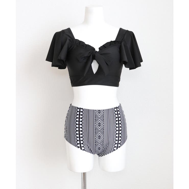 ワイドパンツ 付き フリル スイムウェア 水着 レディース[品番