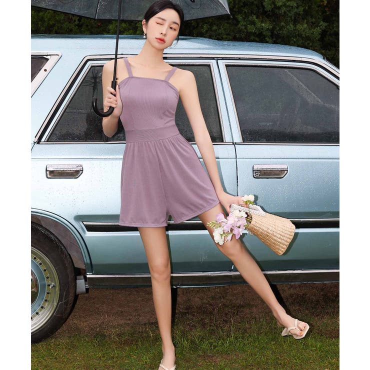 リブ オールインワン 水着 セットアップ レディース | OSYAREVO | 詳細画像13 