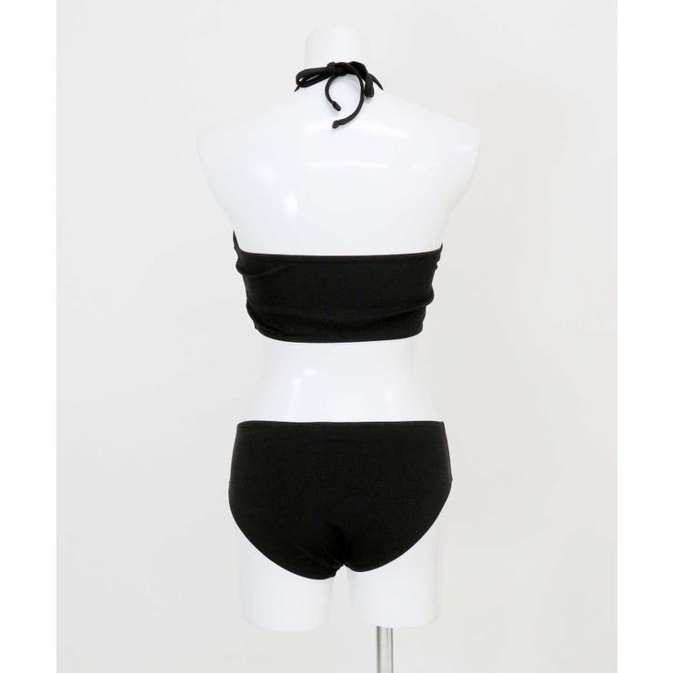 ロングスカート付き ハイネック リブ ビキニ 水着 セットアップ レディース | OSYAREVO | 詳細画像73 