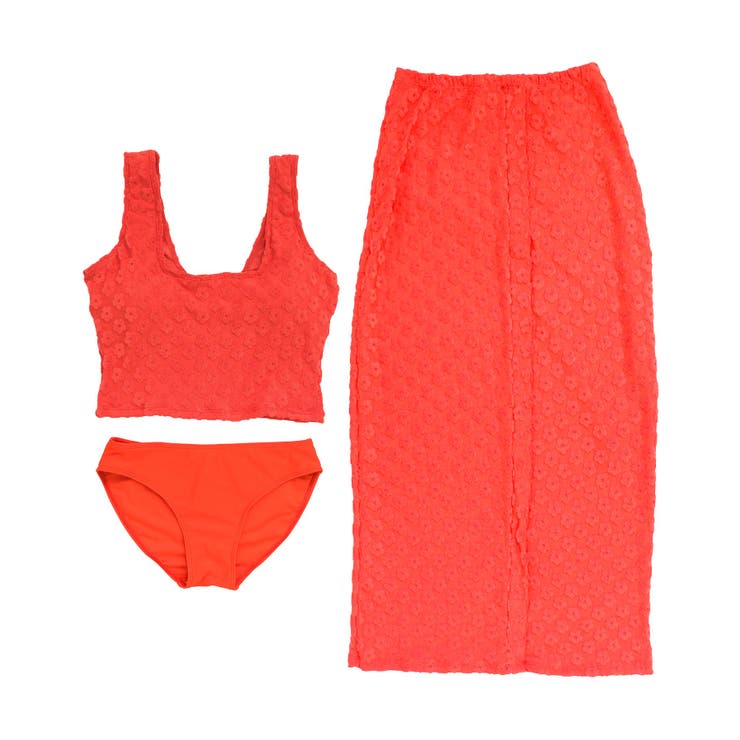 フラワーパイル セットアップ スイムウェア 水着 レディース | OSYAREVO | 詳細画像31 