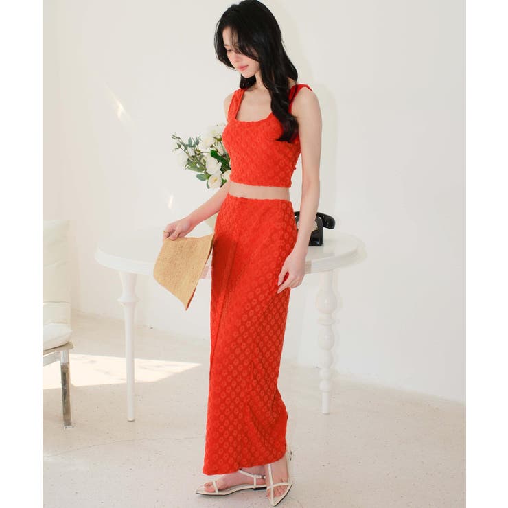 フラワーパイル セットアップ スイムウェア 水着 レディース | OSYAREVO | 詳細画像21 