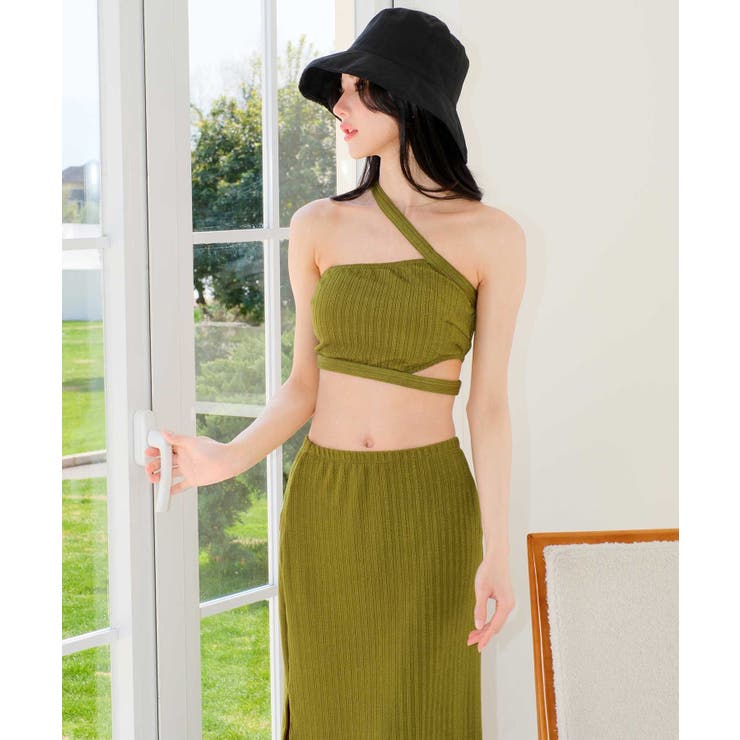 クロスストラップ アシンメトリー 水着 レディース | OSYAREVO | 詳細画像22 