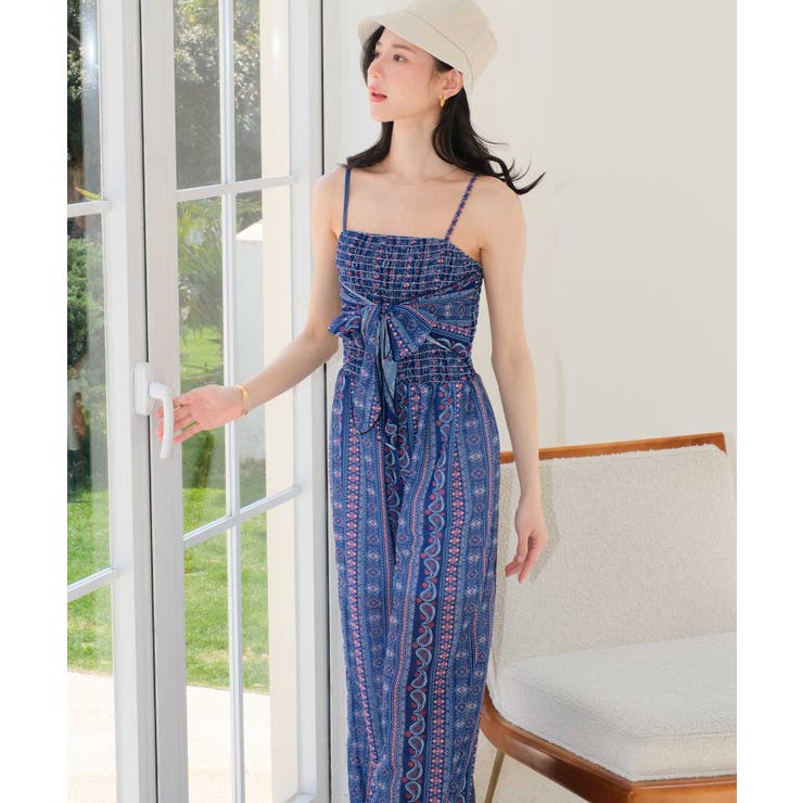 カバーアップ リゾート柄 オールインワン 水着 レディース | OSYAREVO | 詳細画像19 