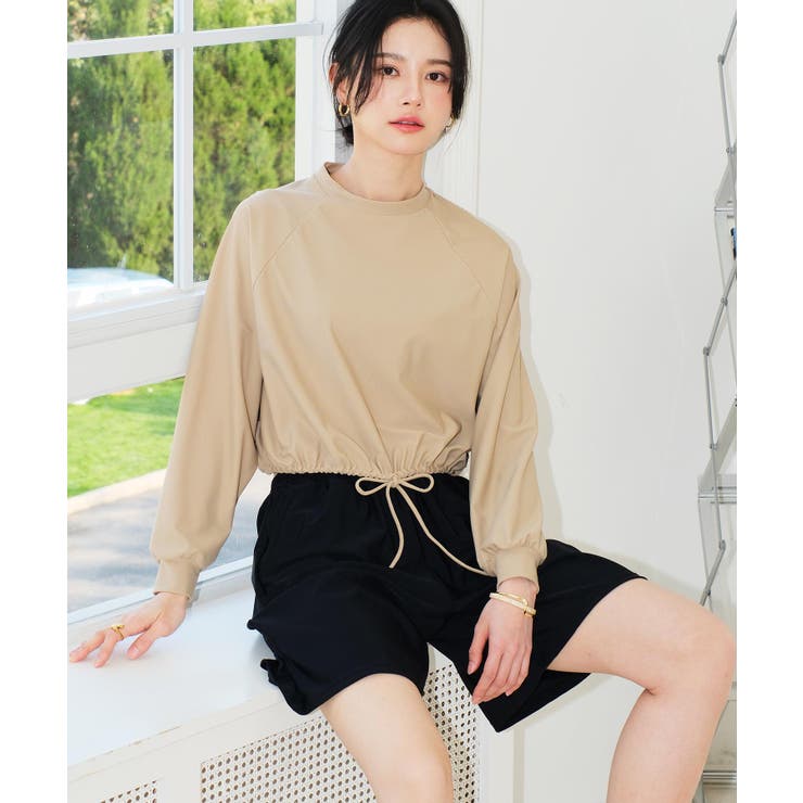 ベージュ1×ブラック | 【紫外線カット率99％以上】ラッシュガード 付き ワンショルダー | OSYAREVO