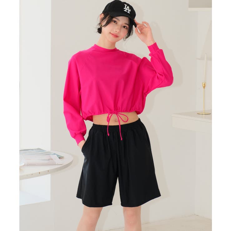 ピンク×ブラック | 【紫外線カット率99％以上】ラッシュガード 付き ワンショルダー | OSYAREVO