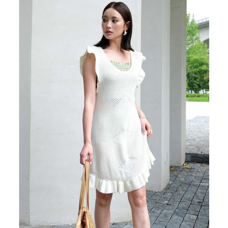 ニットワンピース 付き シャーリング | OSYAREVO | 詳細画像3 