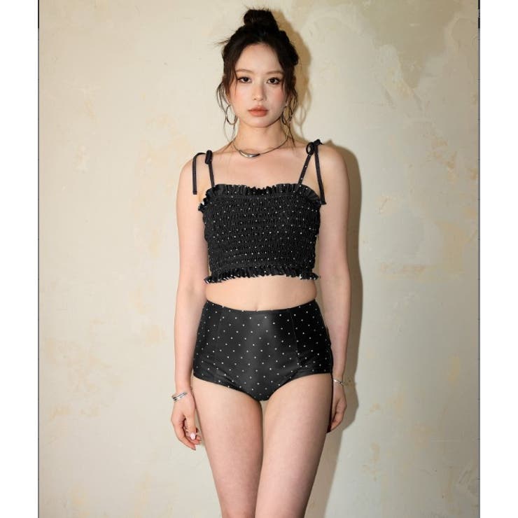 水着 レディース シャーリング ビキニ セットアップ 2点セット セパレート | OSYAREVO | 詳細画像5 