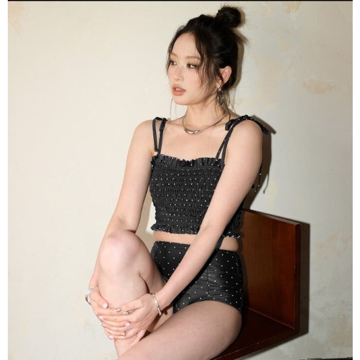 水着 レディース シャーリング ビキニ セットアップ 2点セット セパレート | OSYAREVO | 詳細画像6 