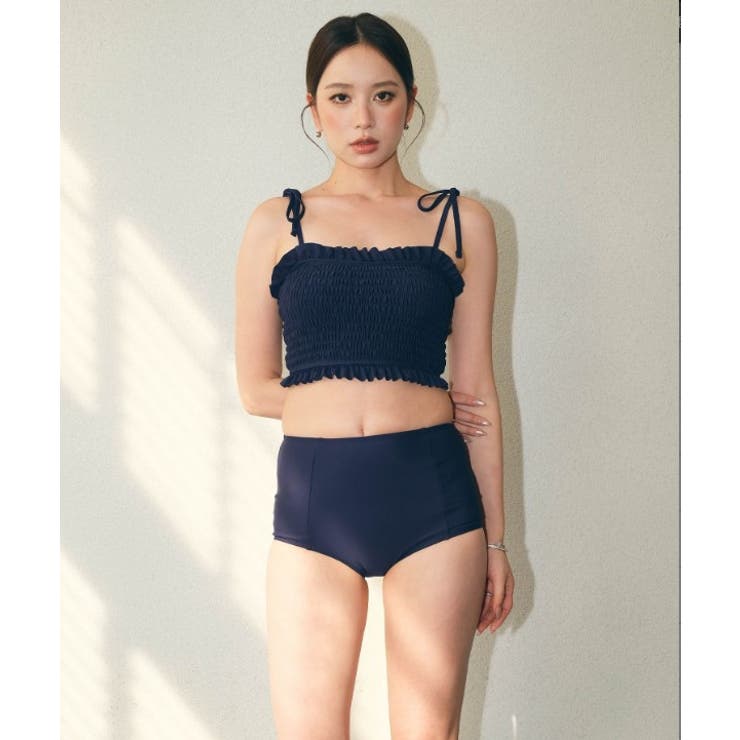 水着 レディース シャーリング ビキニ セットアップ 2点セット セパレート | OSYAREVO | 詳細画像8 