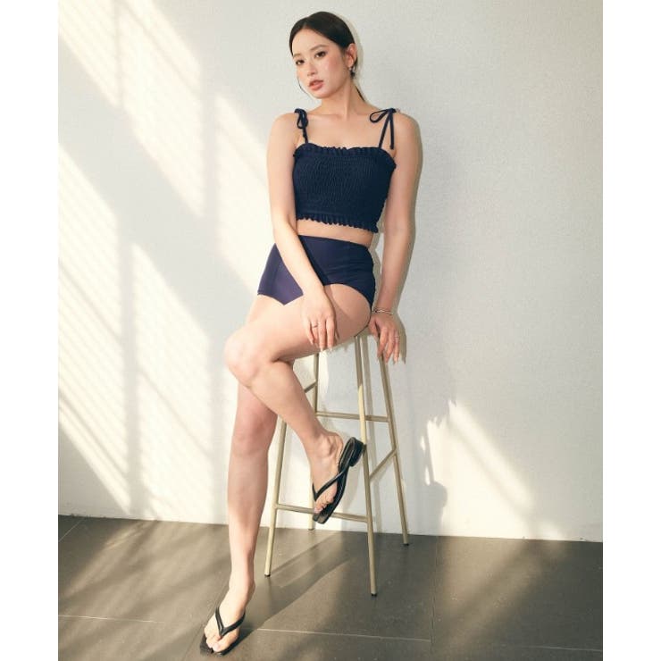 水着 レディース シャーリング ビキニ セットアップ 2点セット セパレート | OSYAREVO | 詳細画像10 