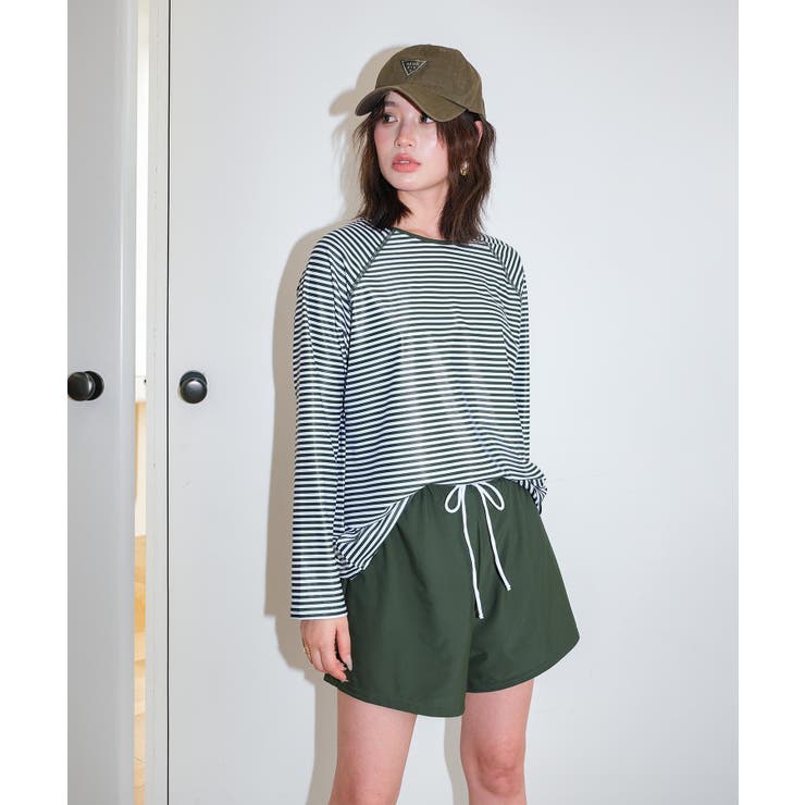 グリーン | ラッシュガード 付き キャミソール | OSYAREVO