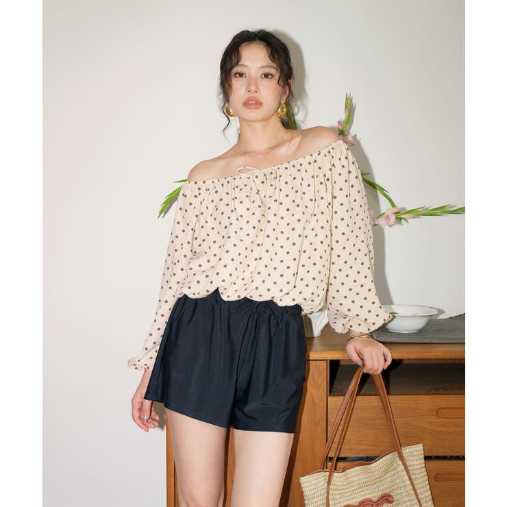 カバーアップ オフショルダー バルーン セットアップ 体型カバー レディース	 | OSYAREVO | 詳細画像7 
